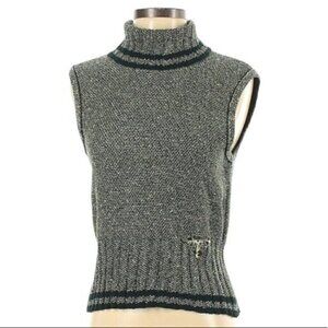 St. John Rare Vintage Embellished Knit Sweater Vest Women’s Size 2